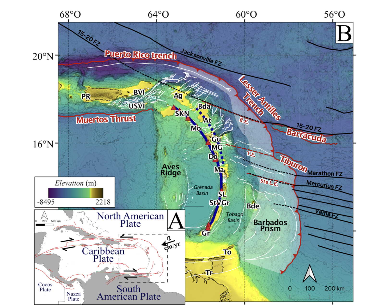 Modèle de zonage sismotectonique des Petites Antilles